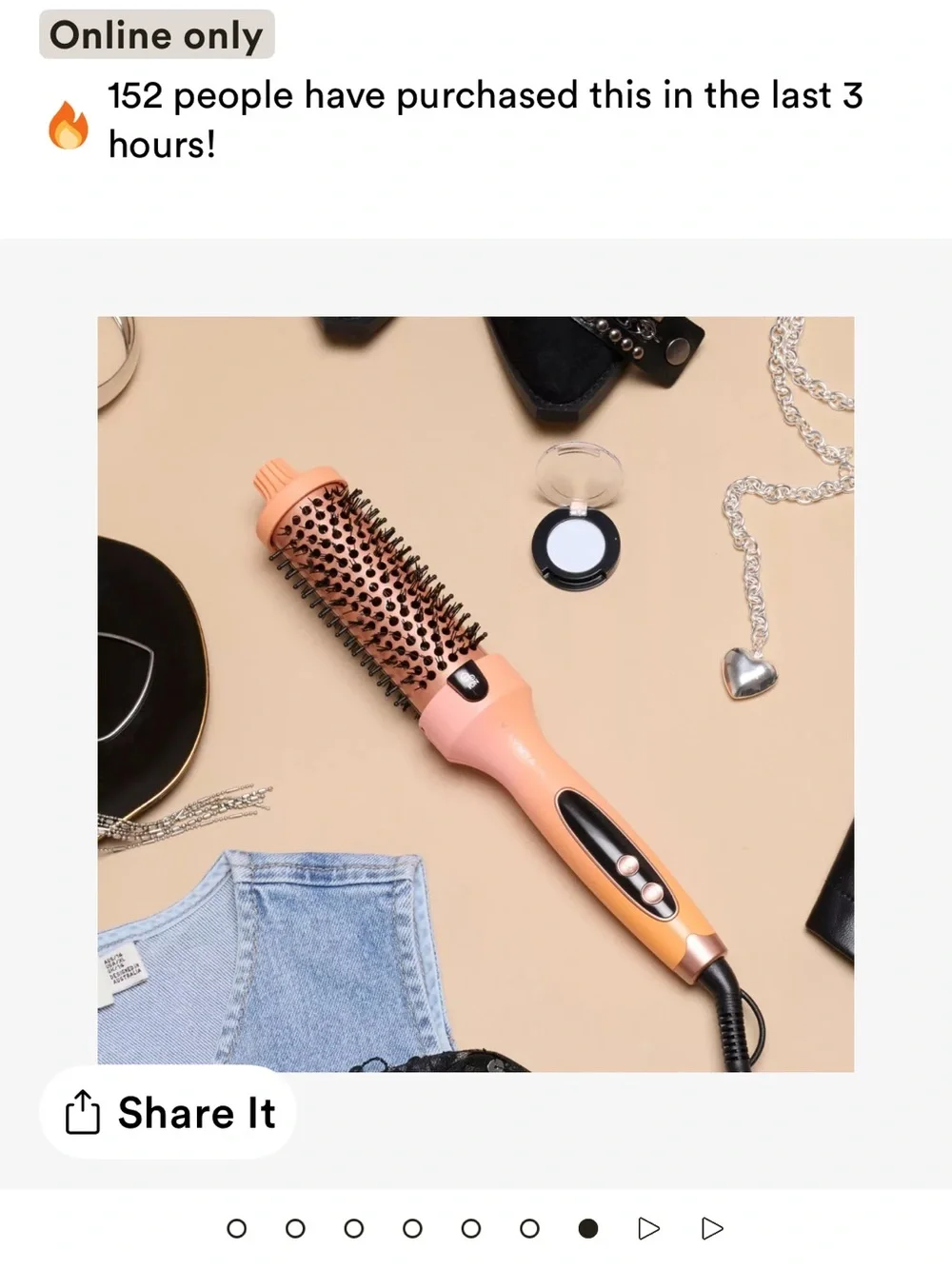 WAVYTALK Orange VIP Volume Blowout Bundle - Heat Brush Styling Set NWT